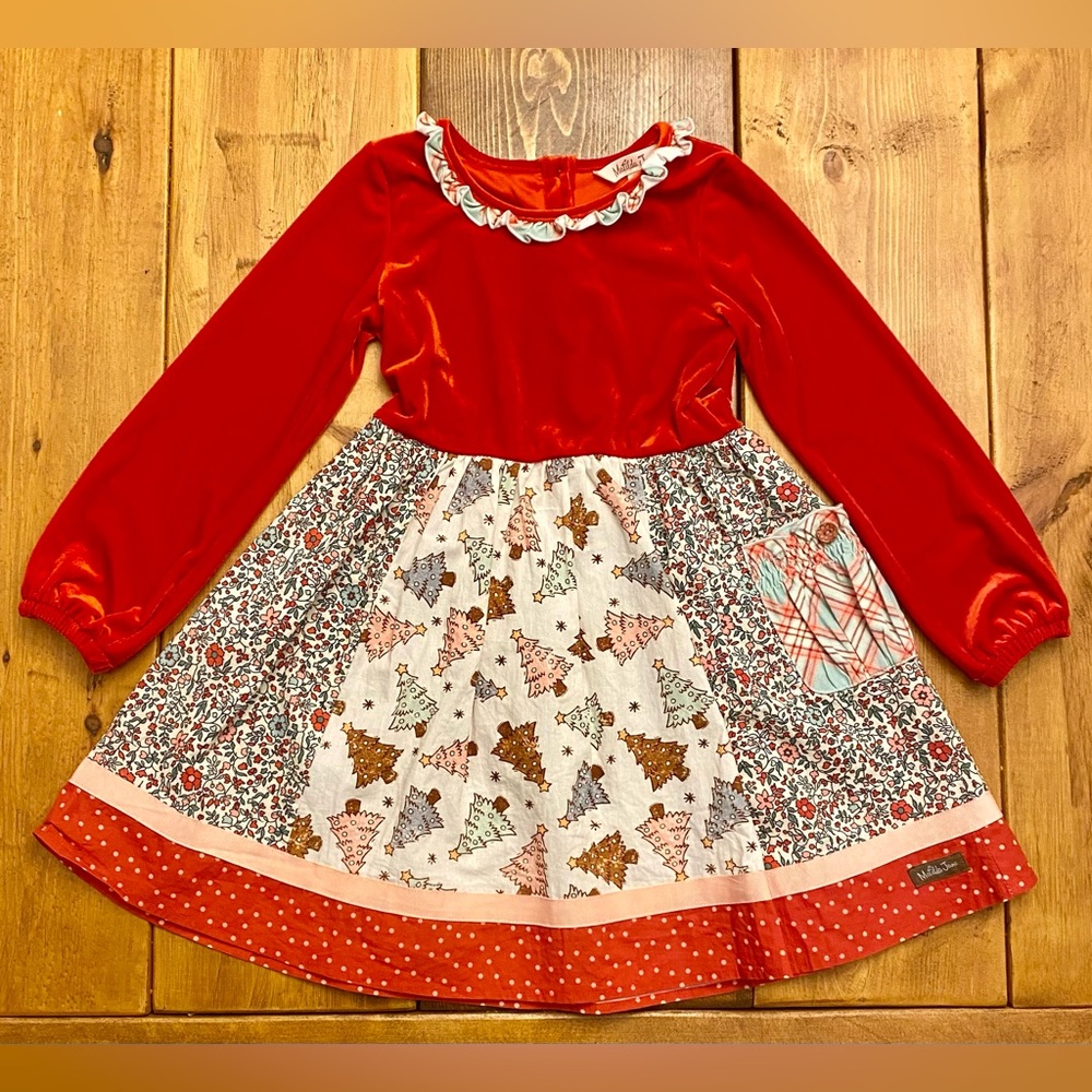 Matilda Jane - Red Long Sleeve Holiday Dress - Size 6
